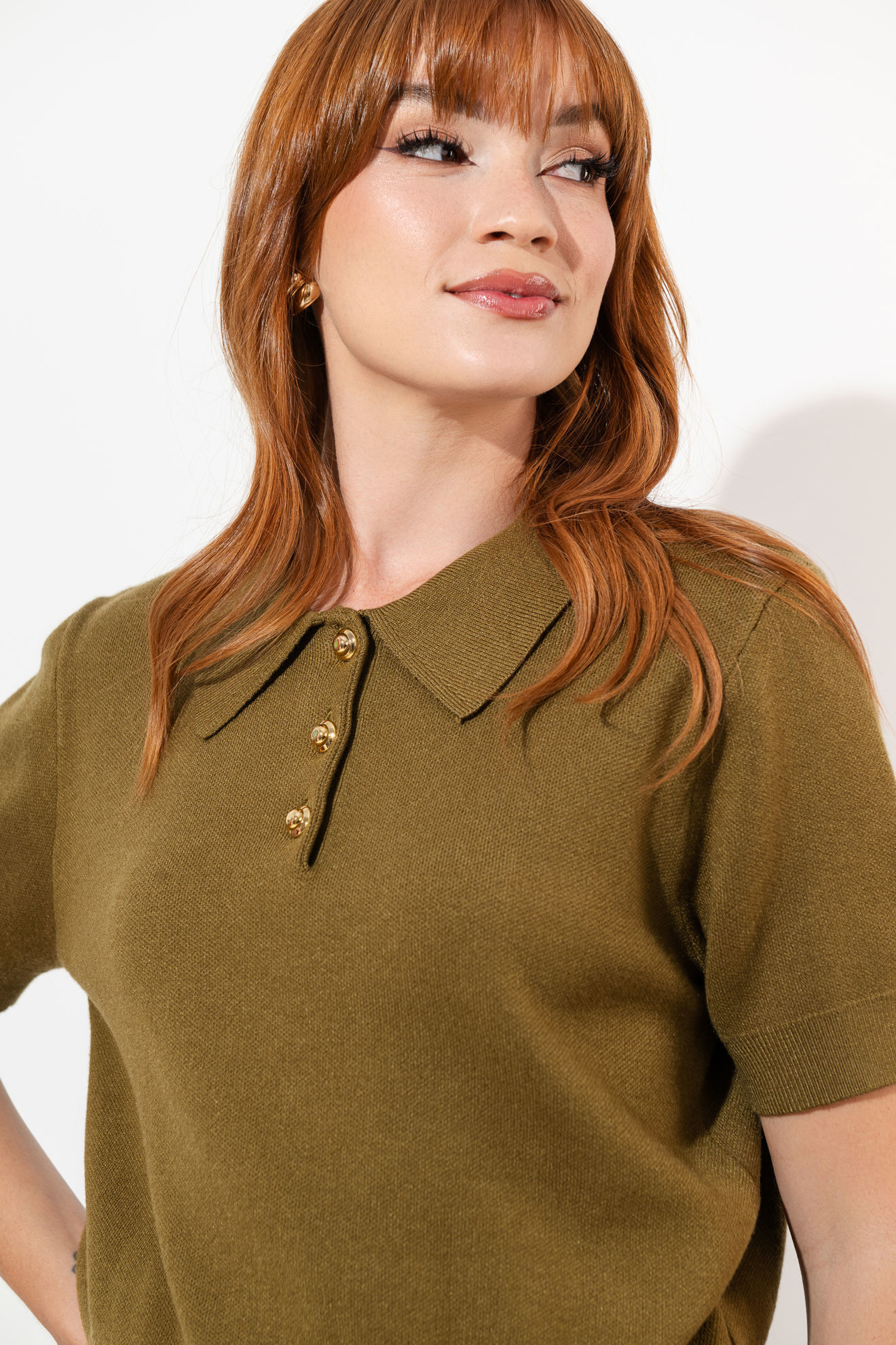 Imagen de Blusa Cuello Polo Manga Corta    ( Exclusiva Pagina)