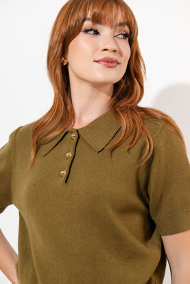 Imagen de Blusa Cuello Polo Manga Corta