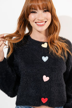 Imagen de Sweater  Fuzzy  Botones Corazones