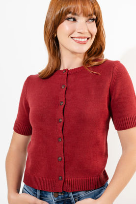 Imagen de Blusa Tejida Botones Manga Corta