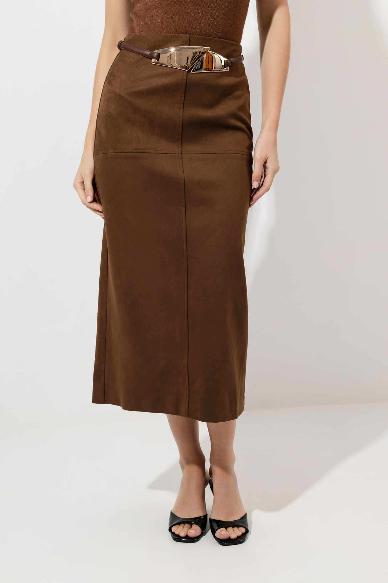 Imagen de Falda Lapiz En Suede