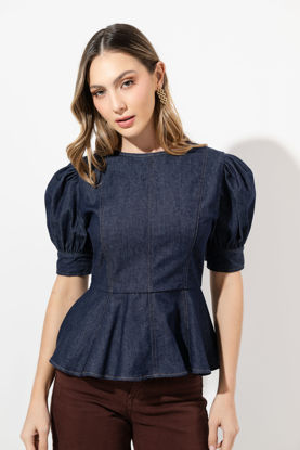 Imagen de Blusa En Denim Peplum