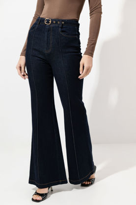 Imagen de Pantalon En Denim Con Cinturon, Bota Campana