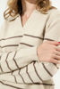 Imagen de Blusa Sweater En Rayas Con Cuello Polo