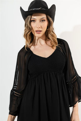 Imagen de Vestido Estilo Babydoll, Mangas Anchas    ( Exclusivo Pagina)