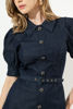 Imagen de Vestido En Denim Botones Frente, Manga Corta
