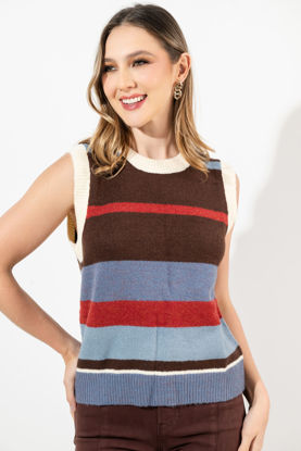 Imagen de Blusa En Rayas Sin Mangas   ( Exclusiva Pagina)