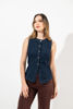 Imagen de Blusa En Denim Sin Mangas Botones