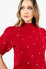 Imagen de Blusa Print Corazones, Cuello Alto