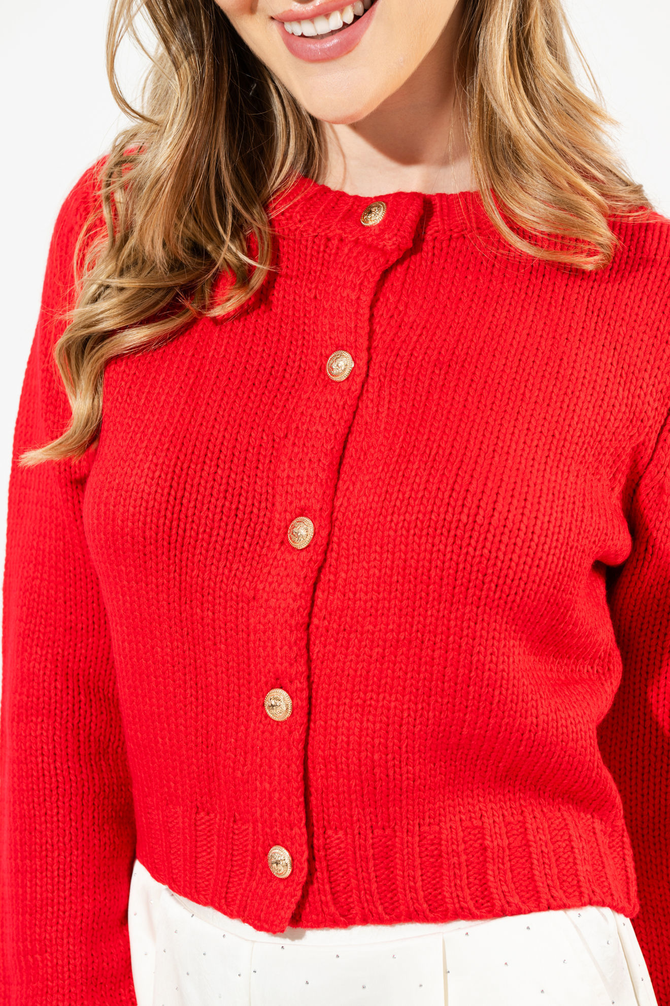 Imagen de Sweater Botones Dorados, Cuello Redondo