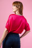 Imagen de Blusa Satin Cuello V Manga Corta