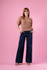 Imagen de High Rise Straight Leg, Elastico Cintura Trasera Jeans
