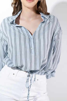 Imagen de Camisera En Rayas Cordon Cintura