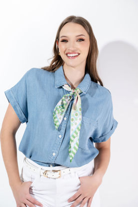 Imagen de Camisera En Denim Manga Corta
