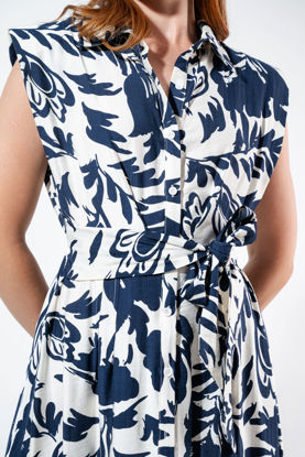 Imagen de Vestido Con Hombreras En Rayon Estampado