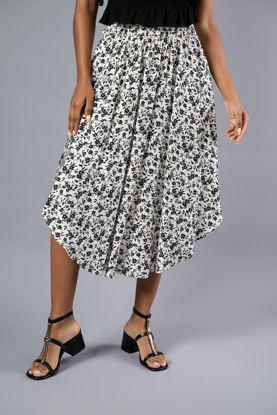 Imagen de Falda Print Florecitas Con Bolsillos