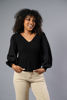 Imagen de Blusa Cuello V Mangas Chiffon