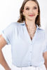 Imagen de Blusa Manga Corta, Cuello Botones Frente