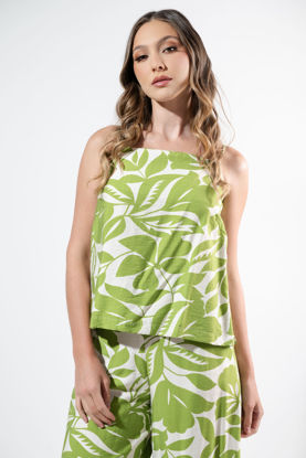 Imagen de Set Pantalon En Rayon Estampado, Blusa Tirantes