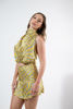 Imagen de Set  Mini Falda Crop Top En Satin    ( Exclusiva Pagina)