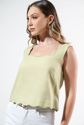 Imagen de Crop Top Cuello Cuadrado En Lino
