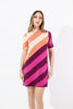 Imagen de Vestido Tejido Rayas, Cuello Alto Con Bolsillos