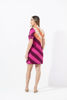 Imagen de Vestido Tejido Rayas, Cuello Alto Con Bolsillos