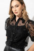 Imagen de Blusa Trasparente Con Lentejuelas Manga Corta  ( Exclusiva Pagina)