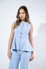 Imagen de Saquito Sin Mangas Estilo Peplum, Botones Dorados