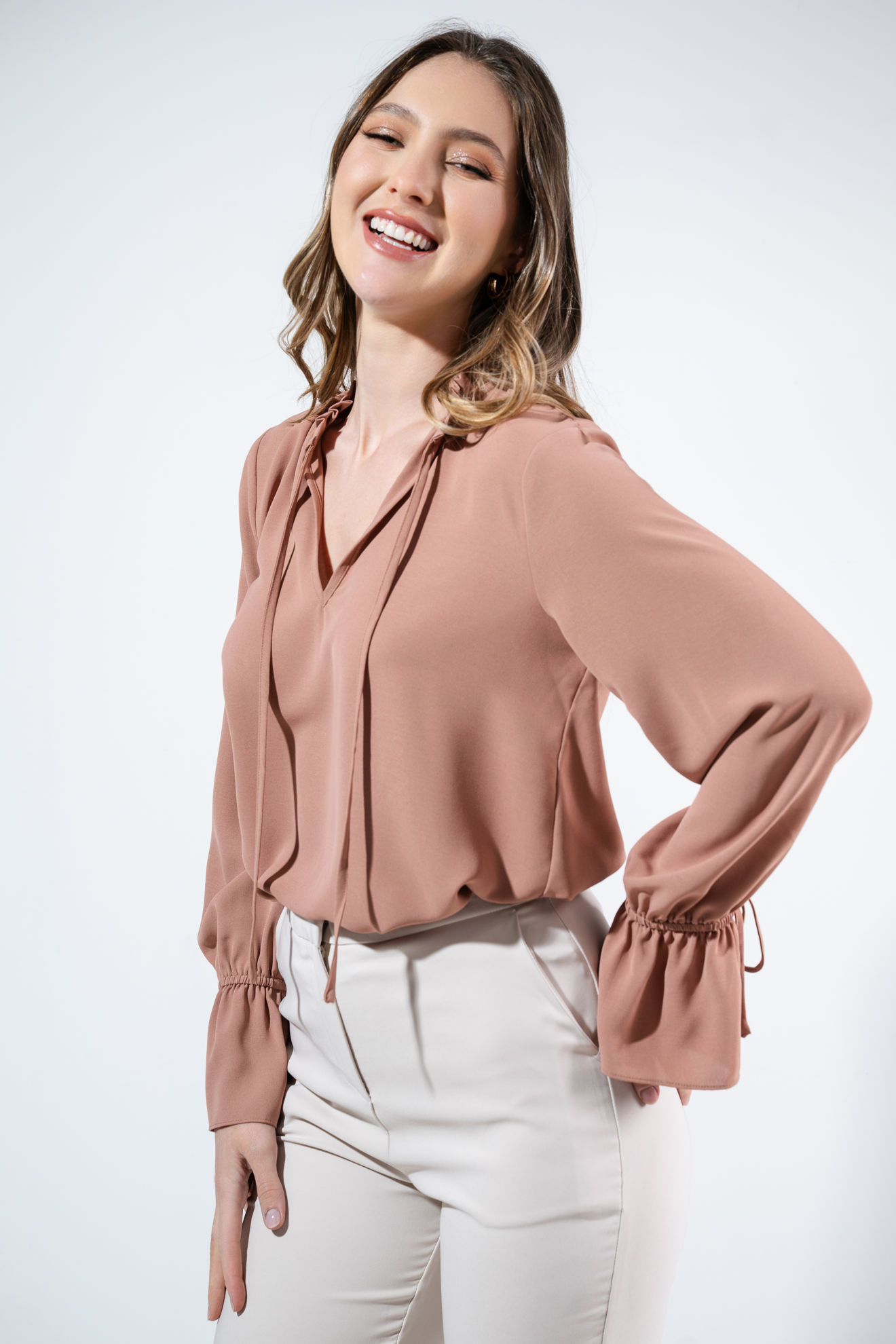 Imagen de Blusa Manga Larga Cuello V