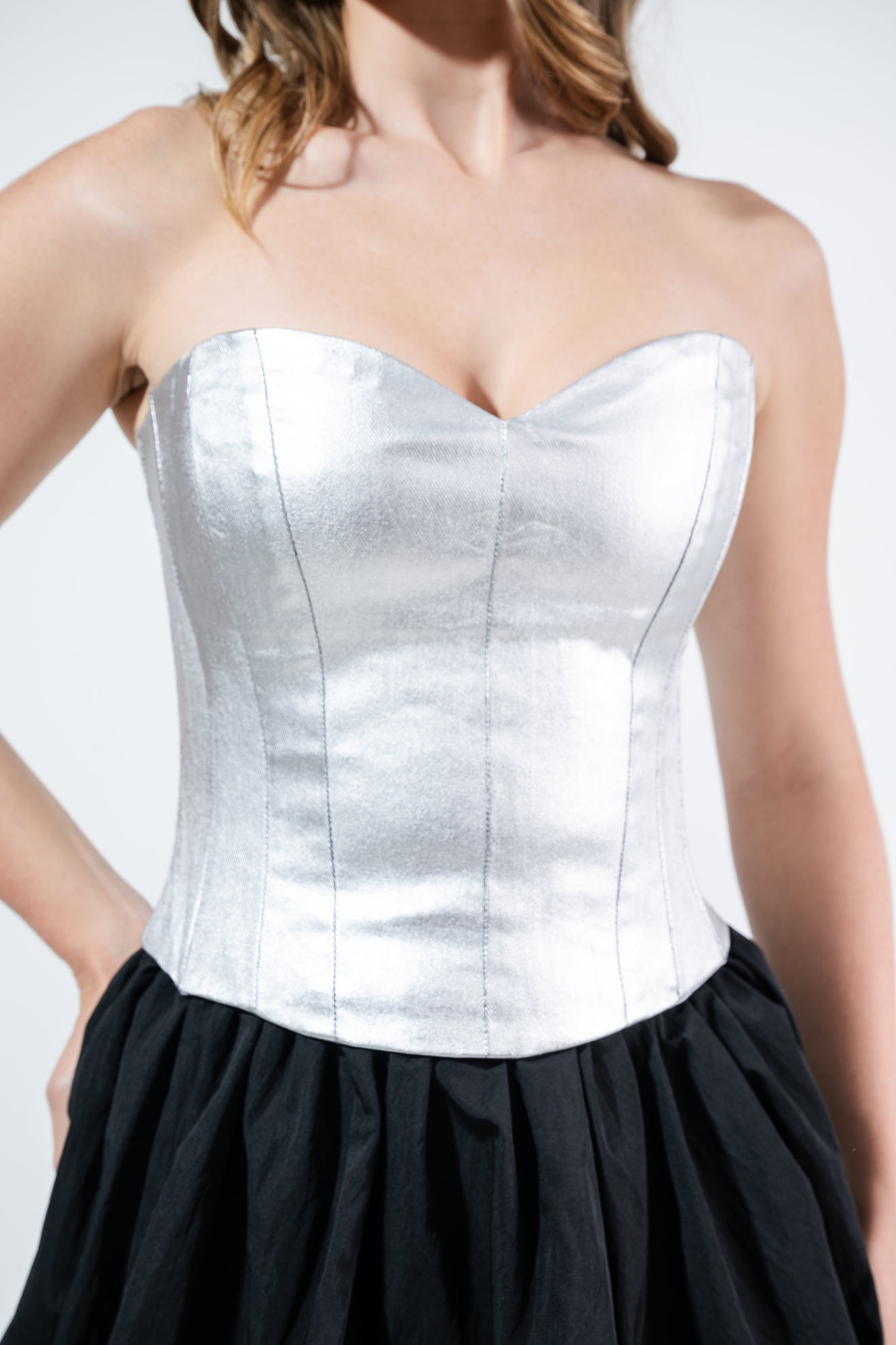Imagen de Crop Top Straple  Metalico (Exclusivo Pagina)