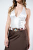 Imagen de Crop Top En Satin, Halter, Espalda Descubierta