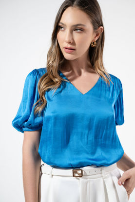 Imagen de Blusa Cuello V Manga  Corta