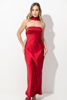 Imagen de Vestdo En Satin Straple Frente, Cuello Bobo Espalda