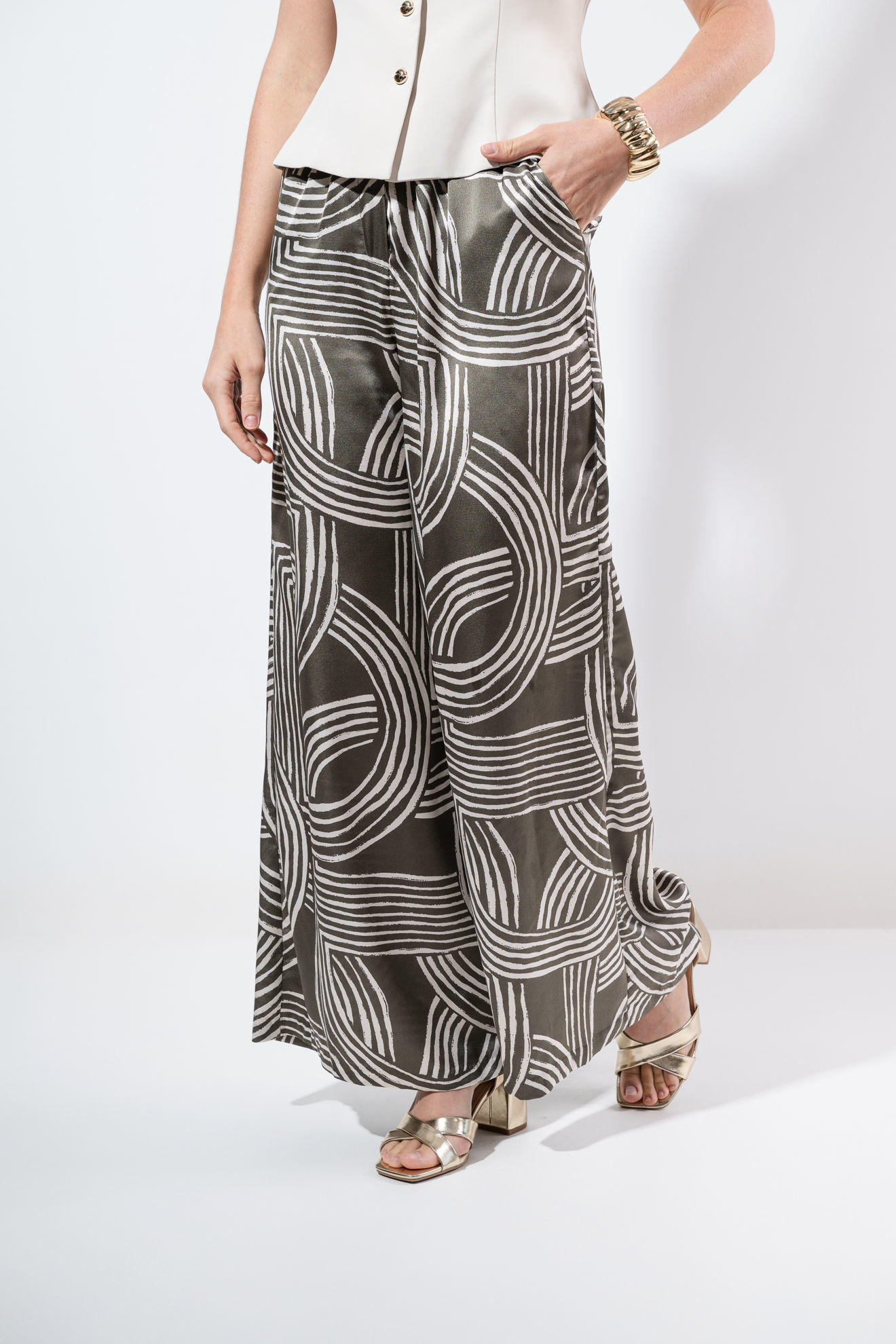 Imagen de Pantalon Palazzo En Satin Estampado