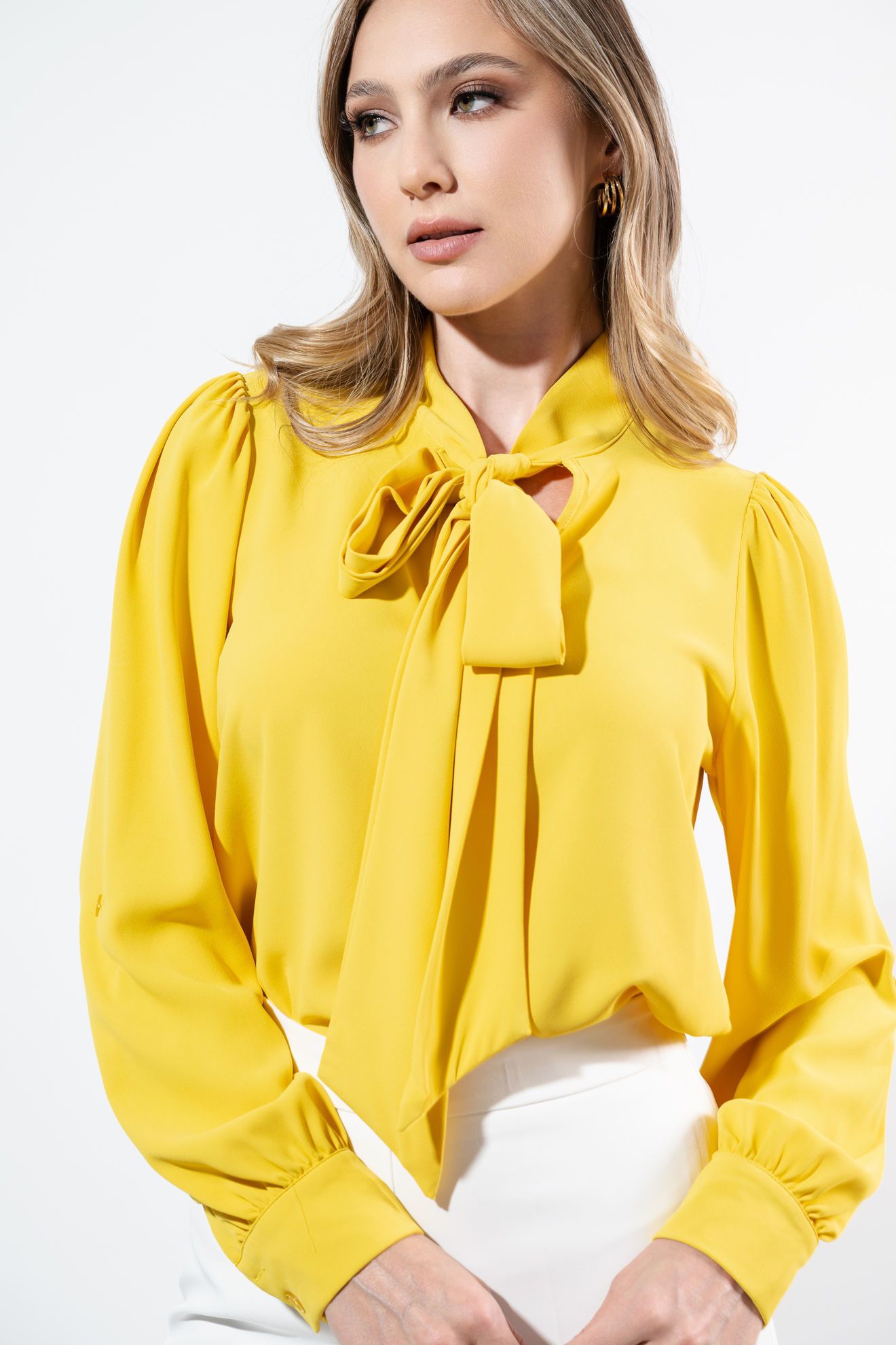 Imagen de Blusa Manga Larga lazo Cuello