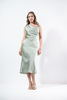 Imagen de Vestido En Satin Cuello Bobo