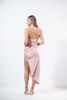Imagen de Vestido En Satin Cuello Alto, Espalda Descubierta
