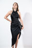 Imagen de Vestido En Satin Cuello Alto, Espalda Descubierta