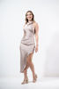 Imagen de Vestido En Satin Cuello Alto, Espalda Descubierta