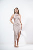 Imagen de Vestido En Satin Cuello Alto, Espalda Descubierta