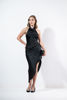 Imagen de Vestido En Satin Cuello Alto, Espalda Descubierta