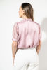 Imagen de Blusa Cuello V Con Collar En Satin Mangas Trasparentes