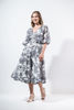 Imagen de Vestido Estampado Cuello V Con Cinturon