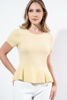 Imagen de Blusa Tejida Estilo Peplum Cuello Redondo
