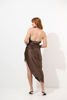 Imagen de Vestido En Satin Cuello Alto, Espalda Descubierta