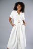 Imagen de Vestido Cuello V Botones Con Cinturon