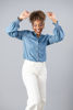 Imagen de Blusa En Denim Cuello Chino Manga Larga   ( Exclusivo Pagina)