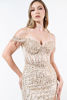 Imagen de Maxi Dress Off Shoulder Con Lentejuelas