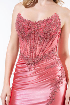 Imagen de Maxi Dress Straple Corse Con Abalorios
